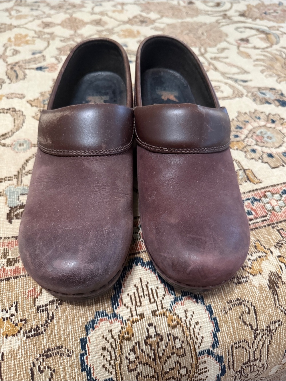 Vintage Dansko Brown Leather Clogs Nurses Comfortable Gardening European Design